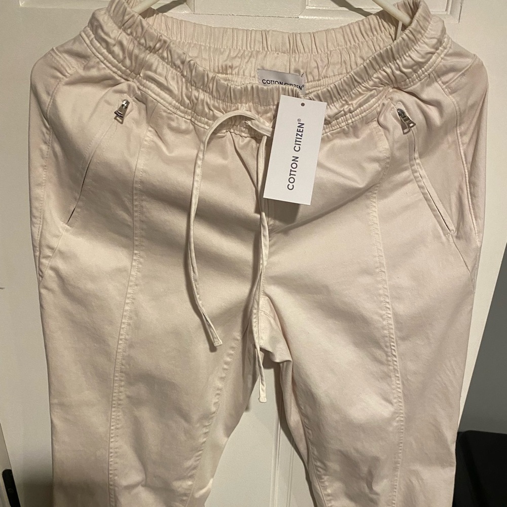 Cotton citizen jogger pants in pearl